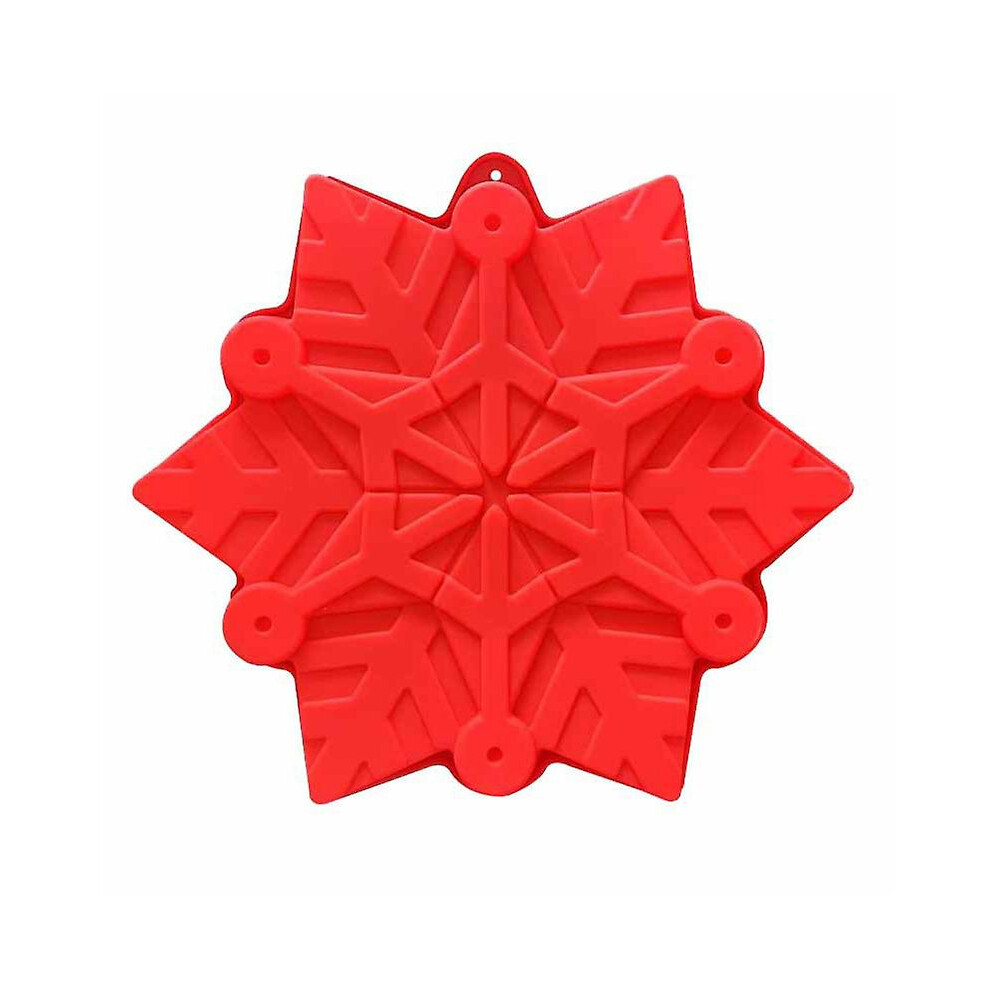 Kikidex (As Show, One Size) Large 3D Christmas Snowflake Cake Pan For Baking Non-Stick Cake Pans