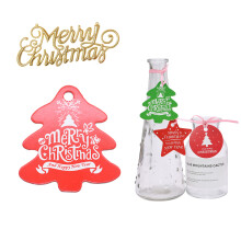 100 Stück Weihnachts-Geschenkanhänger Stern 5,3 cm; Baum 5 5,5 cm