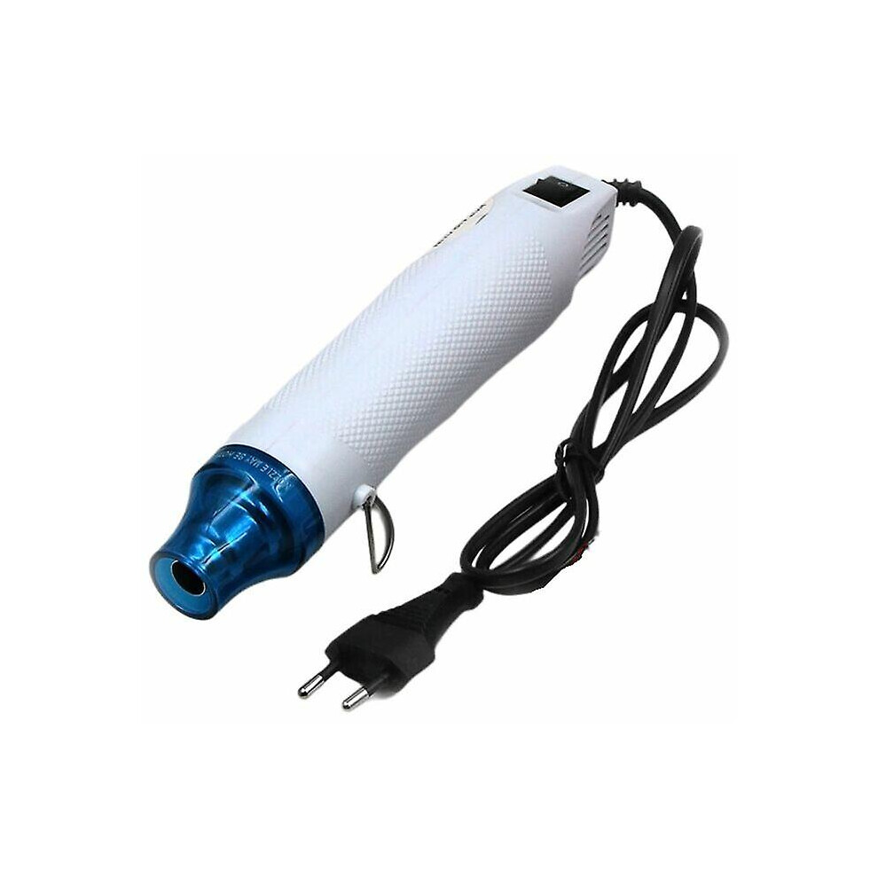 Kikidex (As Show, One Size) 220V Mini Hot Air Gun, Handheld Heat Gun For Shrink Wrapping, Heat Shrink Tubing, Epoxy Resin, Embossing, Diy (White)