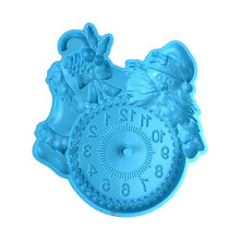Santa Clocks Silicone Mold Epoxy Resin Mold DIY Christmas-Blue