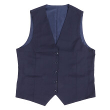(Navy Blue XXL) Men Suit Vest Casual Breathable Waistcoat Navy Blue XXL