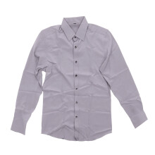 (Gray 39) Men Long Sleeve Button Up Shirt Slim Fit Wine Red 39