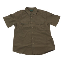 (OD Green L) Men Short Sleeve Fishing Hiking Shirt Quick Dry L OD Green