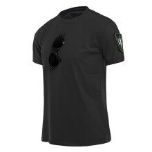 (Black M) Quick Drying Men T Shirt Elastic Soft Short Sleeve Sports Sweatshirt