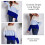 (Blue L) Women Long Sleeve Striped Boat Neck Pullover Blue L 5