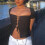 (Black M) Lace Up Shirt Drawstring Front Black M 3