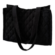 (Black One Size) Underarm Bag Argyle Pattern Large Shoulder Bag Women Gray One Size
