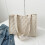 (White One Size) Underarm Bag Argyle Pattern Large Shoulder Bag Women Gray One Size 2
