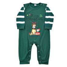 (Family Pajamas Set Baby 18-24M) Christmas Cartoon Pajamas Set Striped Long Sleeve Family WOMEN XXL