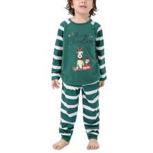 (Family Pajamas Set KIDS 13Y) Christmas Cartoon Pajamas Set Striped Long Sleeve Family WOMEN XXL