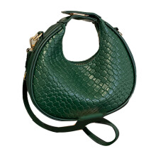 (Green Free Size) PU Shoulder Bag Vintage Women Casual Handbag Black Free Size