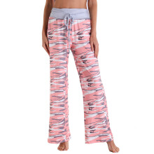 (2049 2XL) Women High Waist Tie Design Trousers Polyester Machine Wash 2XL