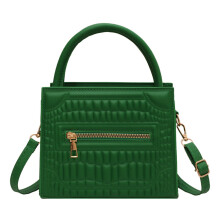(Green 7.9 X 6.7 X 3.9in) PU Leather Shoulder Bag Large Capacity Green 7.9x6.7x3.9in