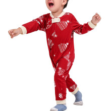 (Dark Red Baby 9-12M) Family Pajamas Christmas Tree Print Dark Red XXL