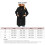 (Black L) Women Overcoat Double Breasted Black L 4