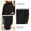 (Black L) Women Overcoat Double Breasted Black L 5