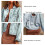 (Light Blue L) Denim Jacket Tassel Lapel Button Light Blue Women M 5