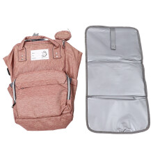 (Pink Oxford Cloth) Diaper Backpack Large Waterproof Multi Pockets Travel Mummy Bag Pink