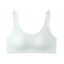 (Blue Free Size 77.2‑126.8lb) Seamless Girl Bralette Soft Wireless White Free Size 77-126.8lb