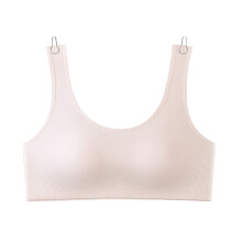 (Pink Free Size 77.2‑126.8lb) Seamless Girl Bralette Soft Wireless White Free Size 77-126.8lb
