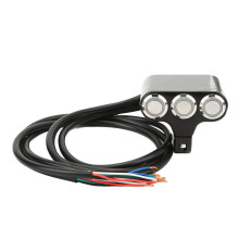 Motorcycle Push Button 3 Bottons Aluminium Alloy Self Lock Reset