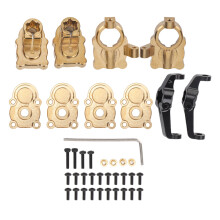 (Gold) RC Steering Cup Upgrade Set Copper Rear Axle Sleeve FCX24 1/24 Black