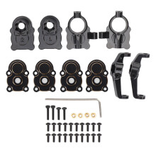 (Black) RC Steering Cup Upgrade Set Copper Rear Axle Sleeve FCX24 1/24 Black