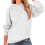 (White S) Hoodie Long Sleeve Polyester Drawstring Hat Light Gray XXL 3