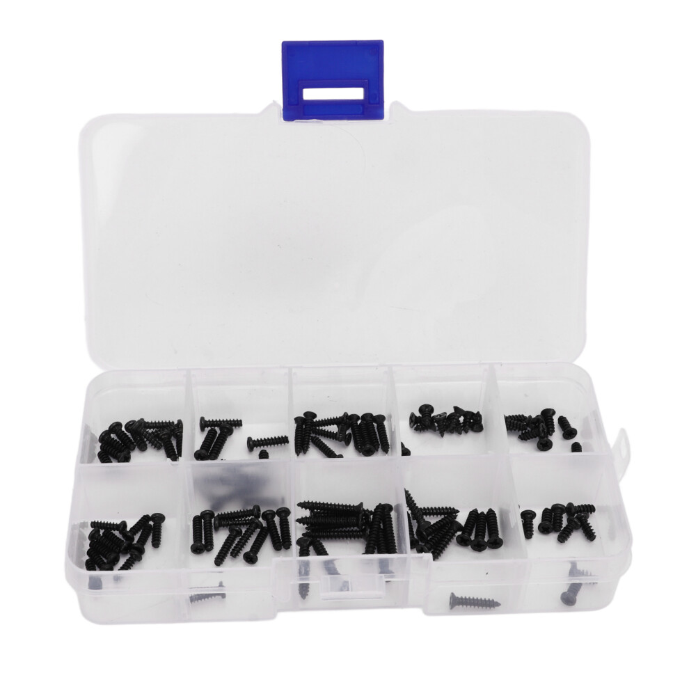 100Pcs Rc Car Screws Stainless Steel Kit Mjx 16208 16207 16210 1/16 643505307634