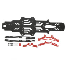 (Black) RC Drift Racing Chassis Carbon Fiber Aluminum Alloy 1/10 Silver