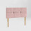 (King Pink)5ft Plush Velvet Lined & Buttoned Headboard 1