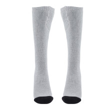 (Grey) Rechargeable Heated Socks 3 Speed Waterproof for Skiing Hunting Black