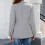 (Grey M) Turn Down Collar Suit Coat Long Sleeve Red M 4
