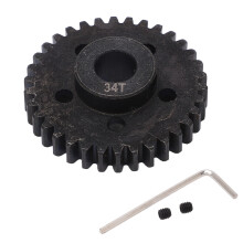 34T RC Motor Gear M1.0 8mm Steel Black for Arrma 1/7 1/8 RC Cars