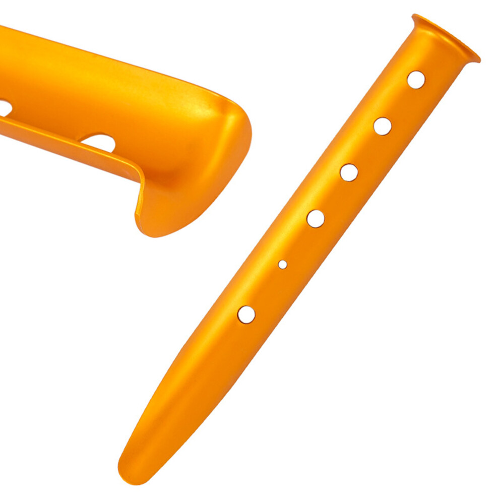 (Gold) Aluminum U Shaped Snow Peg 31Cm Gold Outdoor Tent Nail 643505314434