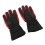 (Black Red) Electric Heated Gloves Waterproof Battery Powered Black Red 3