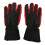 (Black Red) Electric Heated Gloves Waterproof Battery Powered Black Red 5