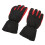 (Black Red) Electric Heated Gloves Waterproof Battery Powered Black Red 4