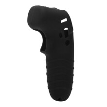 (Black) Drone Controller Rocker Cover Silicone Protector with Lanyard Red