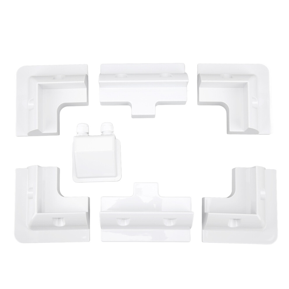 7Pcs Roof Corner Bracket Abs Solar Panel White For Rv Yacht 643505315349