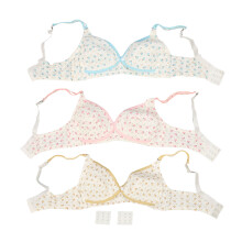 (Red Blue Skin Color 36/80) 3pcs Wireless Nursing Bra Cotton Maternity Red Blue 38/85