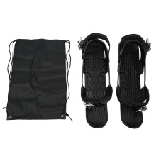 Mini Ski Shoes Black Free Size Adjustable Binding Outdoor Snowboard