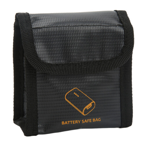 (for 2 Batteries) Explosion Proof Fireproof Nylon Battery Bag for DJI FPV Goggles 3 2