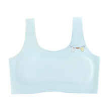 (Green Free Size (Approx. 66.1 to 121.3lb)) Seamless Girl Bralette Cartoon Pattern Soft Breathable Pink Free Size