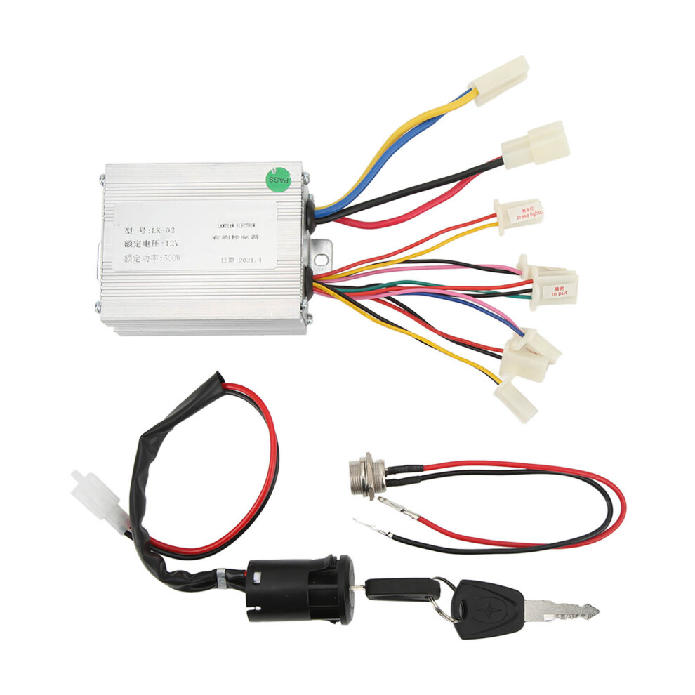 12V 500W Brush Motor Controller Electric Bike Motorcycle Lock Charge 643505317299