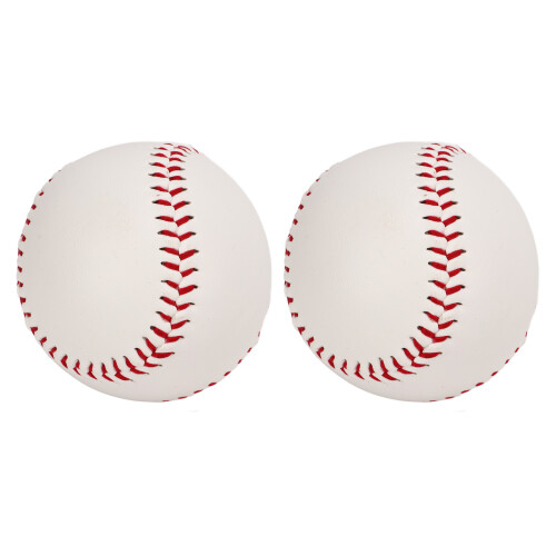 Practice Softball PU Leather Hard Professional Training Baseball 2pcs