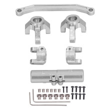 (Silver) RC Front Steering Set Aluminum Rear Axle Base ECX Barrage RGT FTX Red