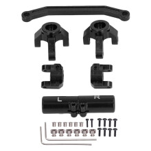(Black) RC Front Steering Set Aluminum Rear Axle Base ECX Barrage RGT FTX Red