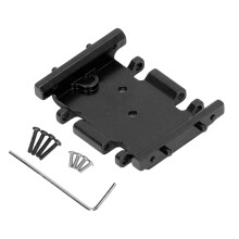 (Black) Aluminum Alloy Medium Wave Box Chassis for ECX RGT FTX 1/24 Silver