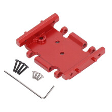 (Red) Aluminum Alloy Medium Wave Box Chassis for ECX RGT FTX 1/24 Silver